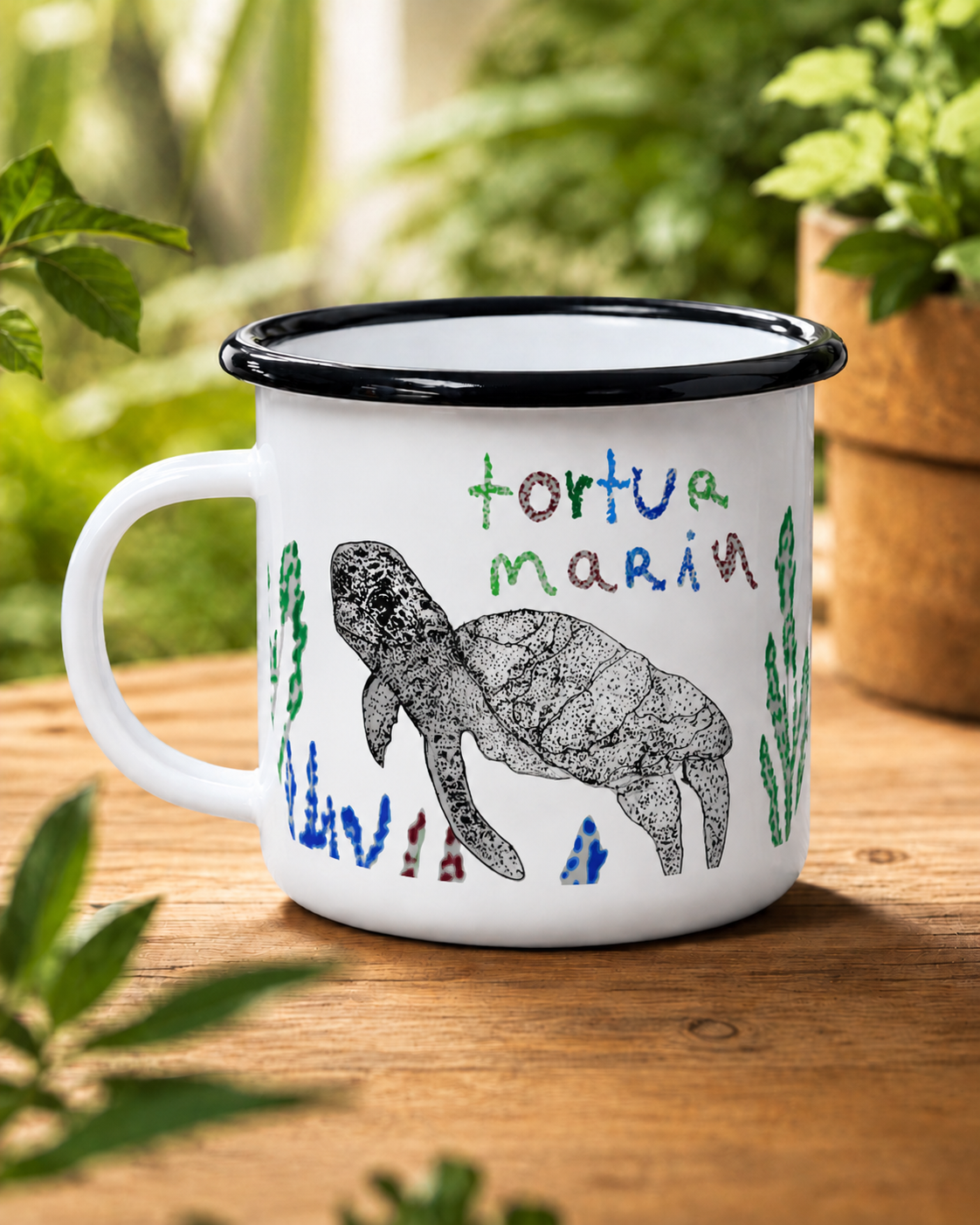 Pocillo Peltre · Tortuga Marina